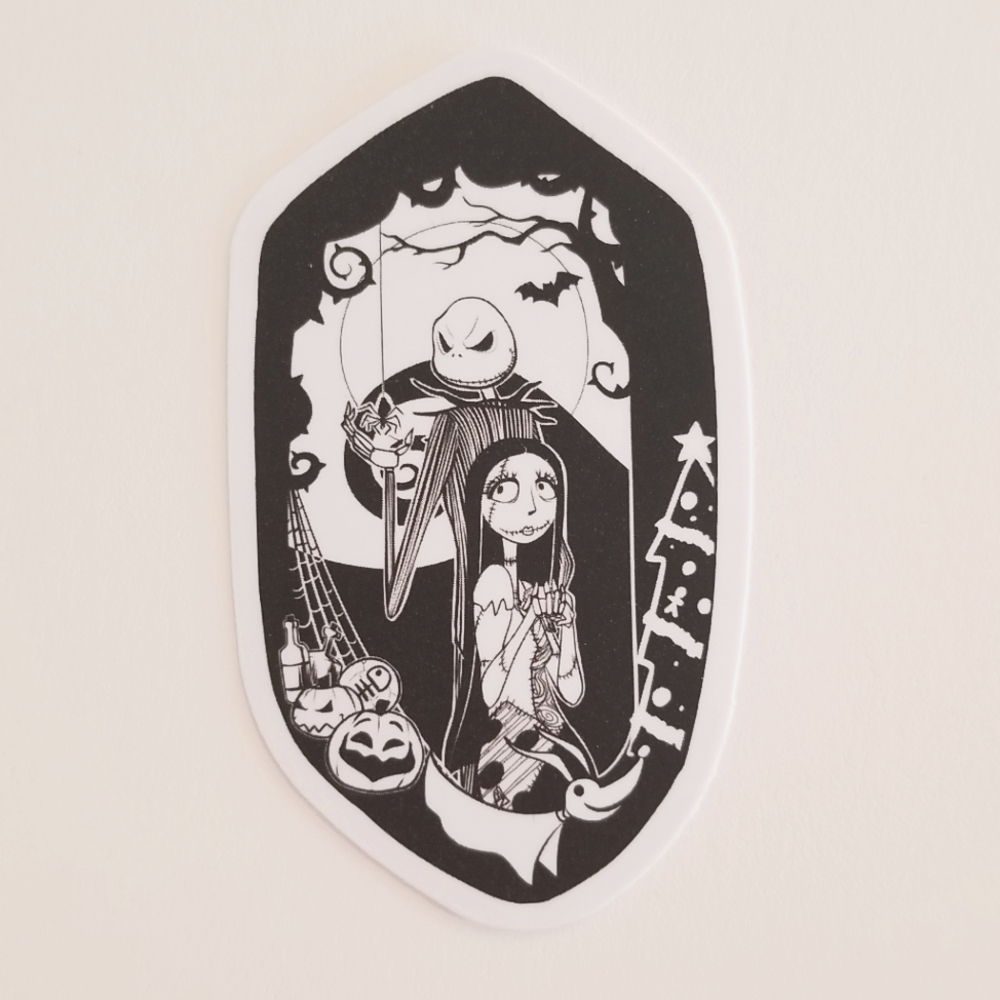 10/$10 The Nightmare Before Christmas Jack & Sally Sticker